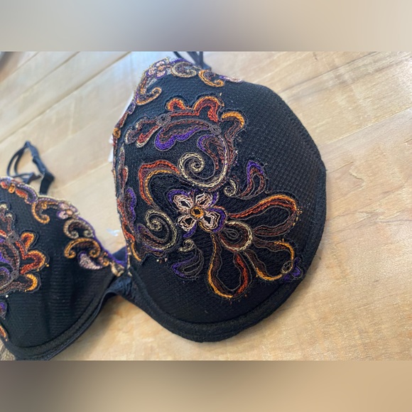 LA PERLA Paisley Embroidered Demi Padded Bra 34C - Picture 4 of 12